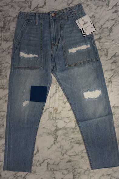 22pc FREE PEOPLE x Sandrine Rose Patchwork Distressed Jeans 24 25 26 #29866A (F-2-3)